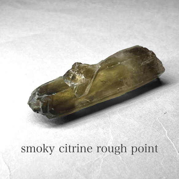 smoky citrine rough point / スモーキーシトリンラフポイント 2：貫入水晶・キー