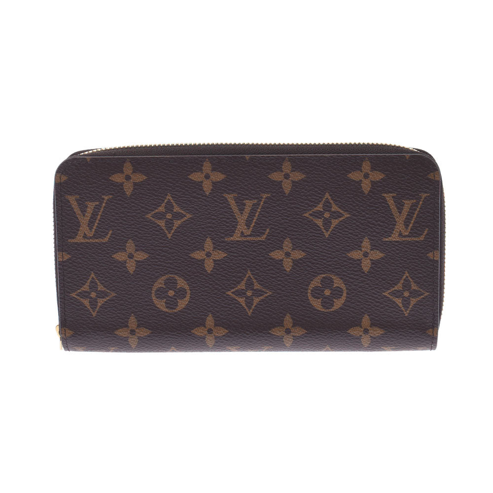 LOUIS VUITTON ルイヴィトン モノグラム ジッピーウォレット ブラウン M42616 ユニセックス モノグラムキャンバス 長財布 Aランク 中古 