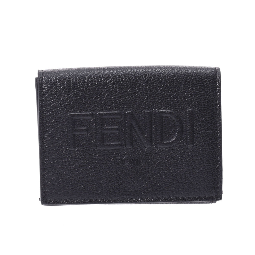 FENDI フェンディ マイクロ コンパクトウォレット 黒 7M0280 ユニセックス レザー 三つ折り財布 未使用 