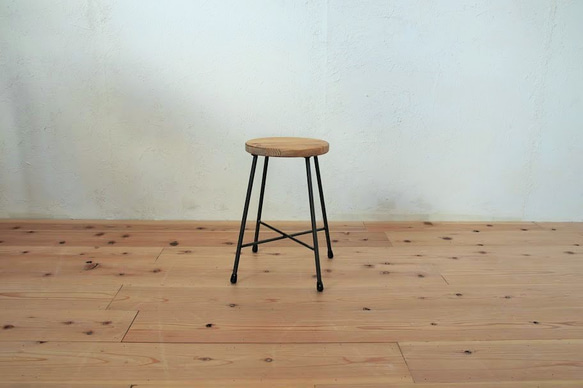 【送料無料】【PINE】MULTI STOOL LOW-MARU-/スツール/パイン材/アイアン