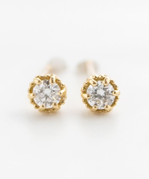 【WEB限定】FLORA K18 DIAMOND PIERCE ピアス