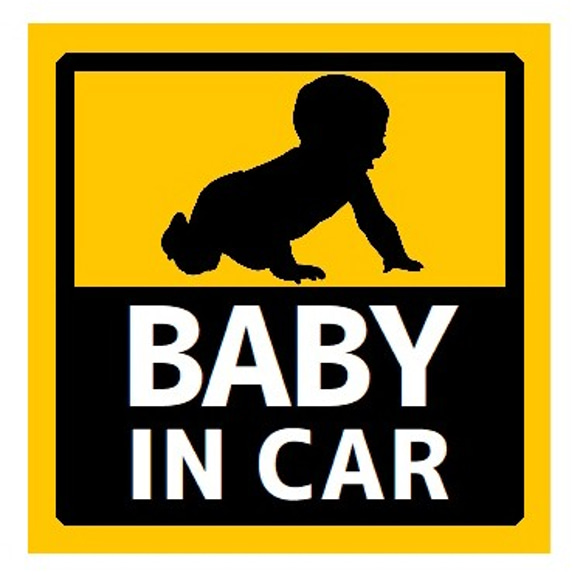 かわいい BABY IN CAR UVカット ステッカー