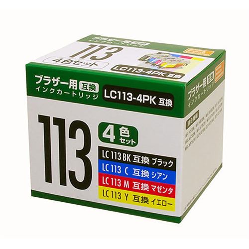 PPC PP-BLC113-4P ブラザー LC113-4PK互換インク 4色パック