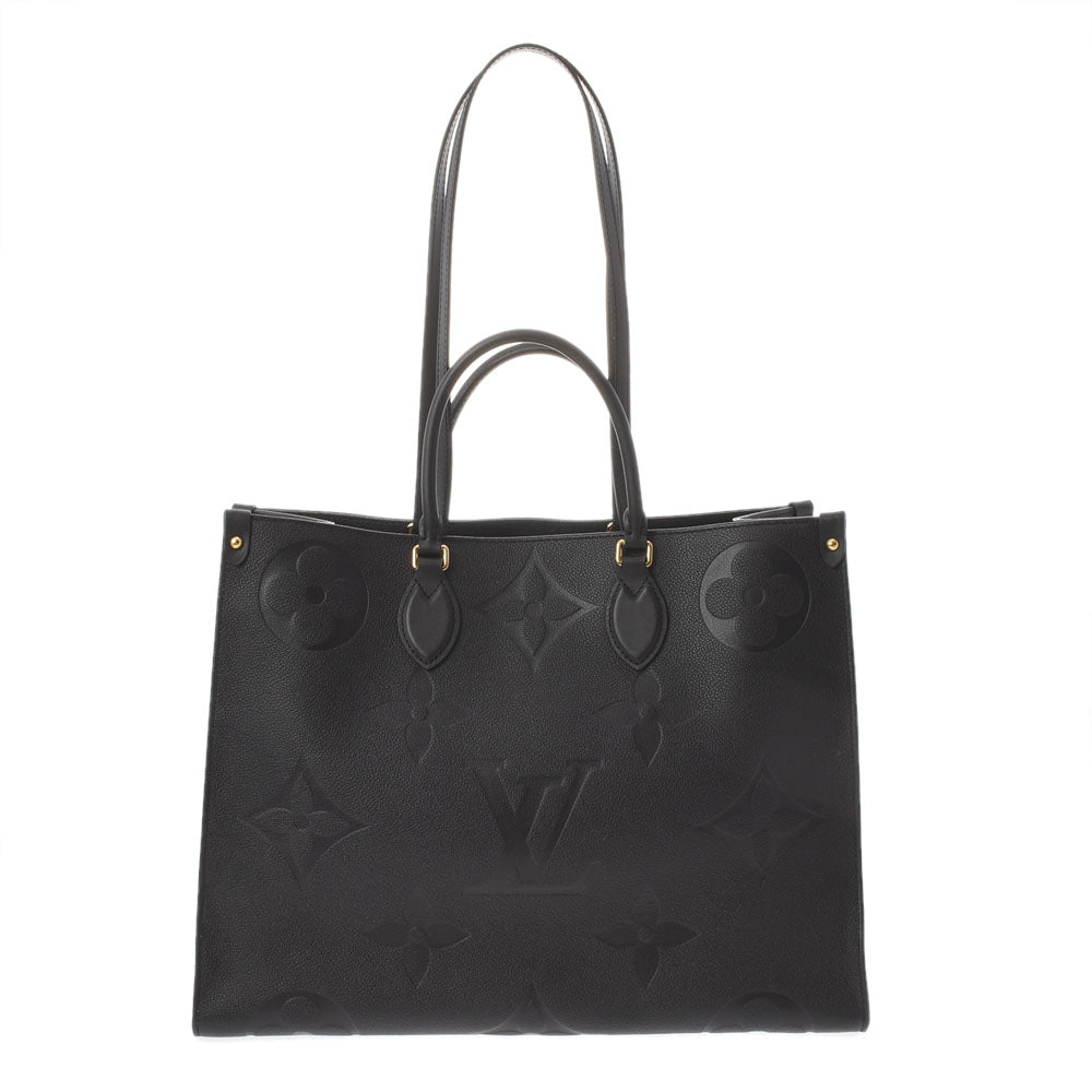 LOUIS VUITTON ルイヴィトン モノグラム アンプラント オンザゴーGM ノワール M44925 ユニセックス レザー 2WAYバッグ Aランク 中古 