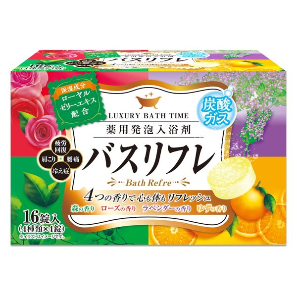 ライオンケミカル バスリフレ薬用発泡入浴剤１６錠 4900480286634 16個×24点セット（直送品）