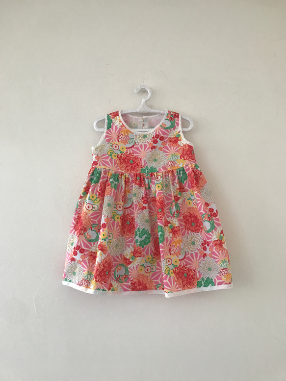 子供服　女の子ワンピース　和柄　size90