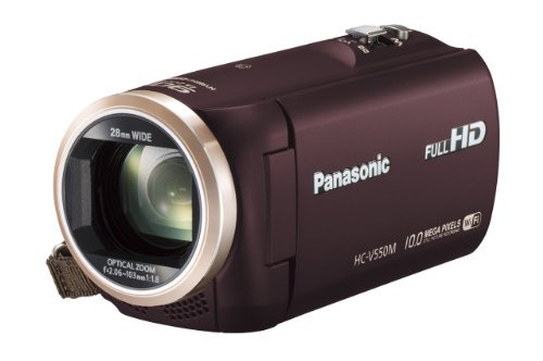 Panasonic デジタルハイビジョンビデオカメラ 内蔵メモリー32GB ブラウン HC-V550M-T【中古品】