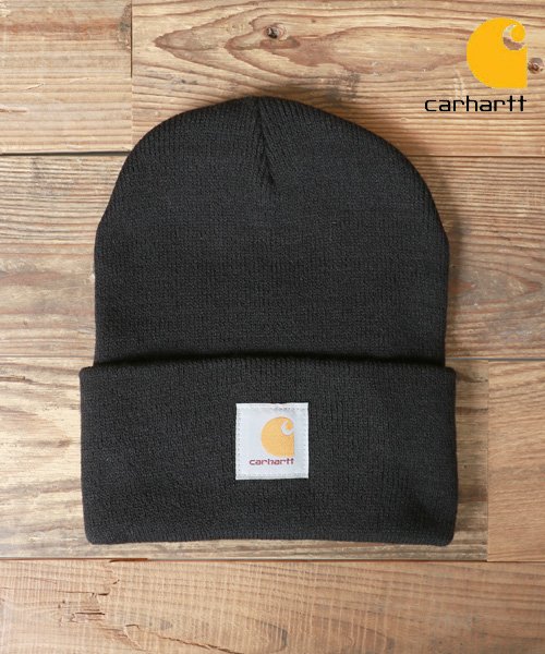 【Carhartt/カーハート】ニットワッチ ブラック/ニット帽 キャップ アメカジ カジュアル ミリタリー ワーク ユニセックス 男女兼用 ニットキャップ