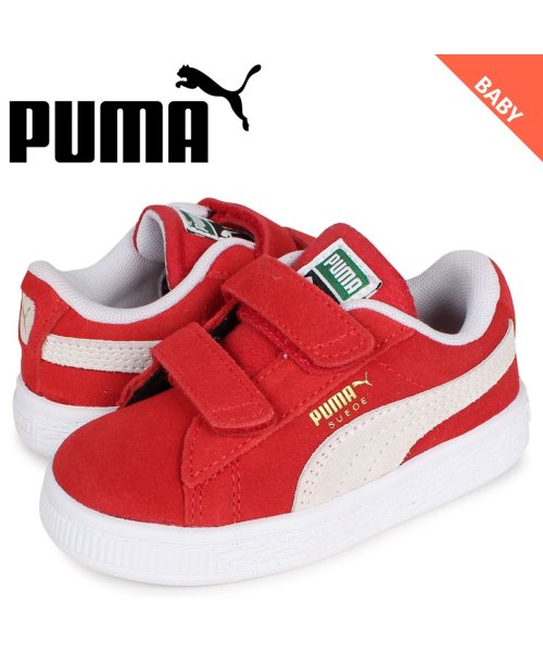 プーマ PUMA スウェード クラシック スニーカー ベビー キッズ スエード ベルクロ SUEDE CLASSIC 21 V INF レッド 380564－0