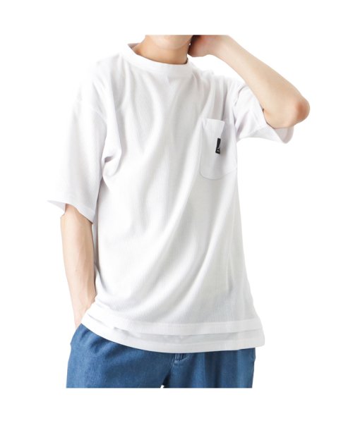 KANGOL カンゴール フェイクレイヤードワッフルTシャツ KPMC－10259－EC