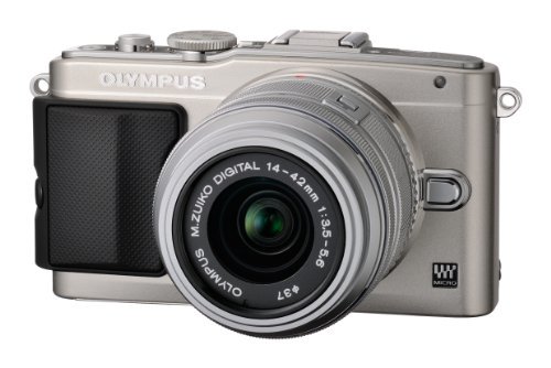 OLYMPUS ミラーレス一眼 PEN Lite E-PL5 レンズキット シルバー E-PL5 LKIT SLV【中古品】