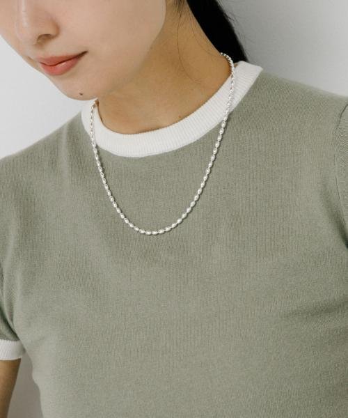 SYMPATHY OF SOUL STYLE　Oval Ball Chain Necklace