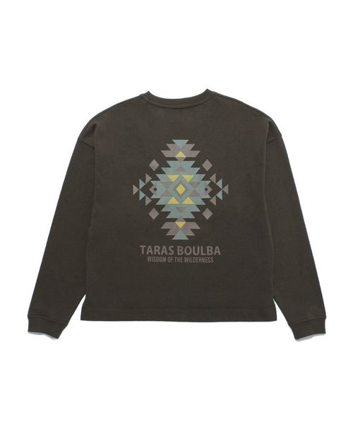 タラスブルバ/レディース ヘビーコットンロングＴシャツ（幾何学）