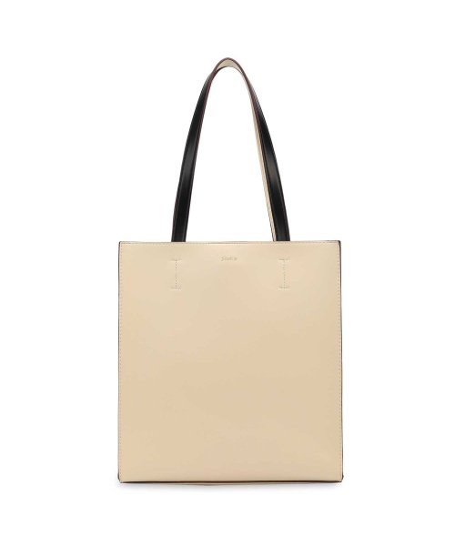 ジュエティ jouetie トートバッグ レディース COLOR EDGE MEDIUM TOTE BAG ブラック アイボリー ベージュ ブルー グレー 黒