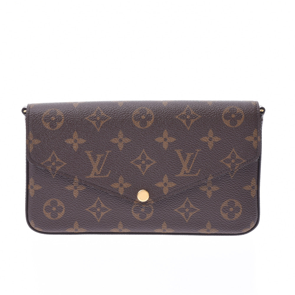 LOUIS VUITTON ルイヴィトン モノグラム ポシェットフェリシー ショルダーバッグ フューシャ M61276 レディース チェーンウォレット 新品 