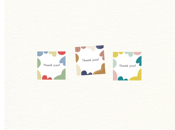 《シール》thank you Color drop