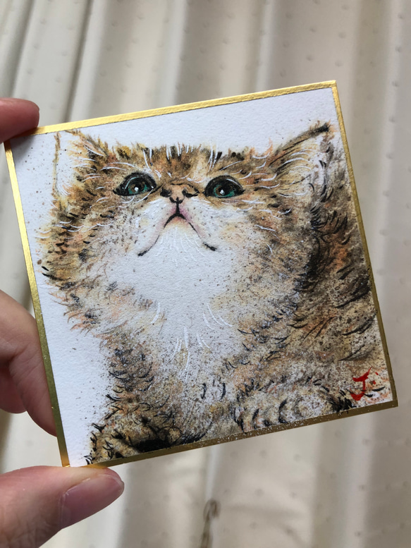 水彩画原画　猫