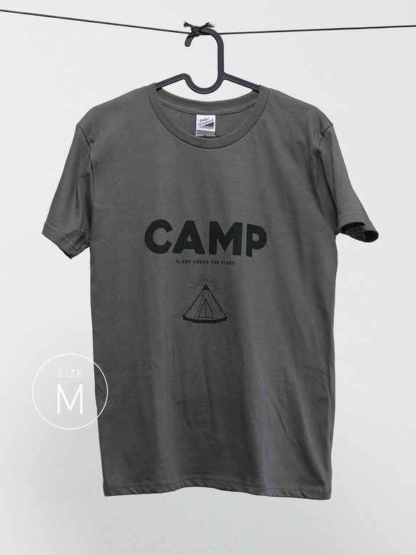 CAMP Tシャツ（M／チャコール）