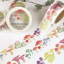 mushrooms きのこ マスキングテープ（Washi tape）