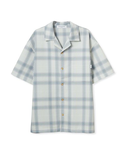 GELATO PIQUE HOMME/【HOMME】チェック柄ワッフルシャツ