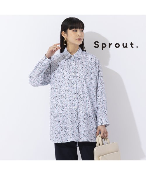 【Sprout.】トルコ製素材　小花プリントブラウス