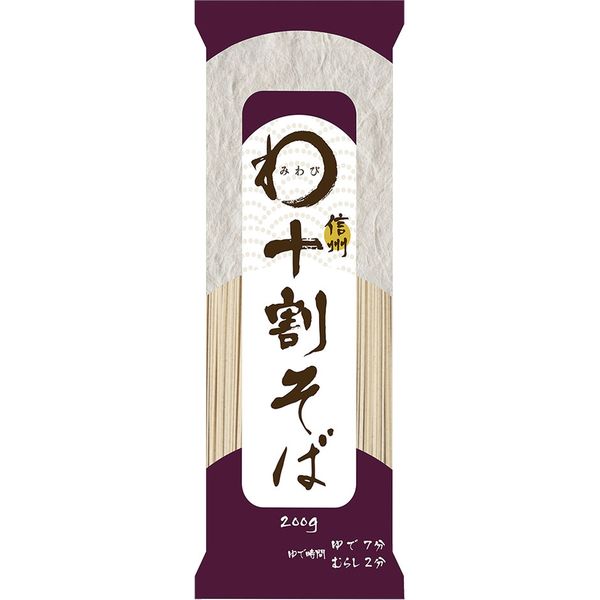 「業務用」（株）日本アクセス（ＡＢ） みわび おびなた 信州十割そば 200g×20個 4973460159396 1箱(20個)（直送品）