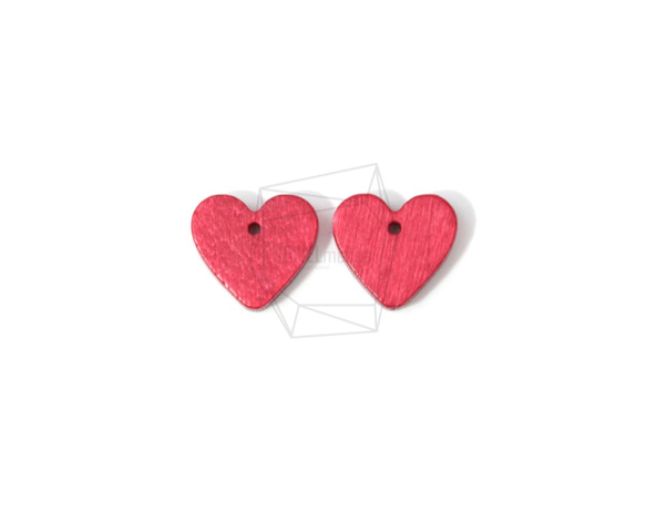 BSC-467-G【4個入り】ハートウッドビーズ,heart Wooden Beads /13mm x 13mm