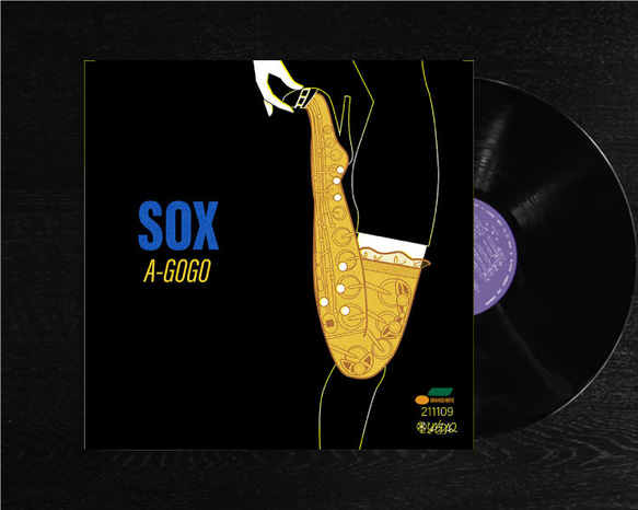 レコードジャケット風アート【レコード盤なし】Sox a-gogo_c181