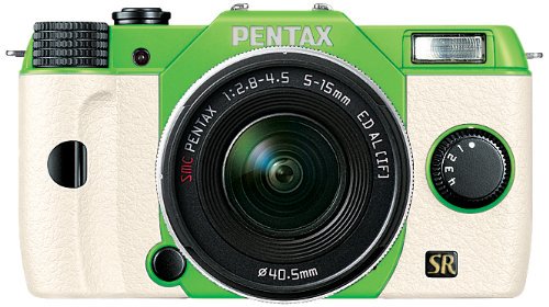 PENTAX ミラーレス一眼 Q7 ズームレンズキット [標準ズーム 02 STANDARD ZOOM] グリーン/ホワイト 035 11799【中古品】