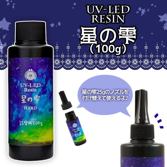 【価格改定！】 星の雫100ｇ［ハードタイプ］1本　PADICO UV-LEDレジン