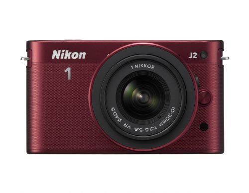 Nikon ミラーレス一眼カメラ Nikon 1 (ニコンワン) J2 標準ズームレンズキット レッド【中古品】