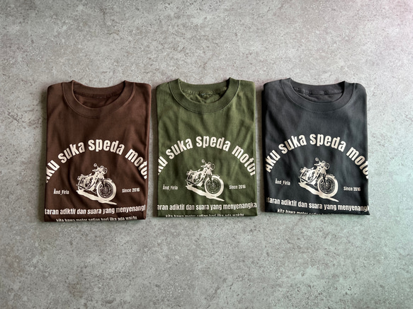 大人っぽいカラーが人気のoriginalバイクTシャツ「cafe style」