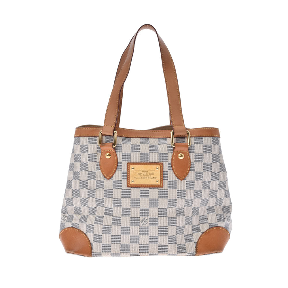 LOUIS VUITTON ルイヴィトン ダミエ アズール ハムステッド PM 白 N51207 レディース ダミエアズールキャンバス ハンドバッグ Bランク 中古 