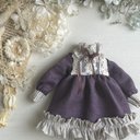 2446 ブライスさんのお洋服　dark purple Blythe アウトフィット 洋服