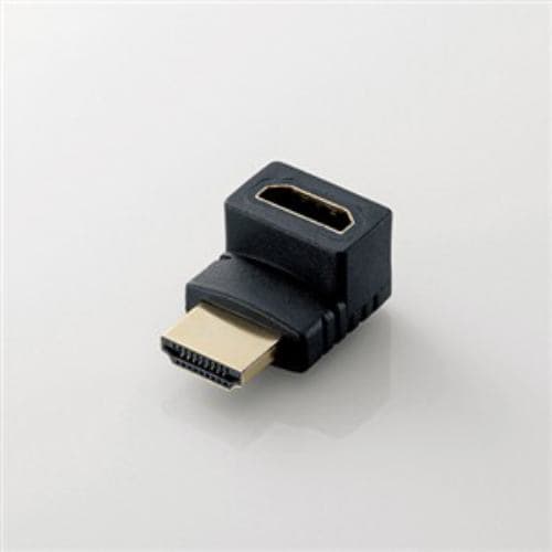 エレコム AD-HDAAB01BK HDMI L字型アダプタ(タイプA-タイプA) 上向き