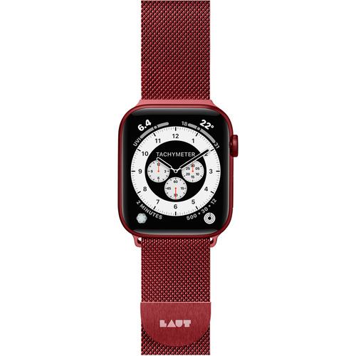 LAUT L_AWL_ST_R Apple Watch 1／2／3／4／5／6／SE 42／44mm BAND LAUT STEEL LOOP レッド