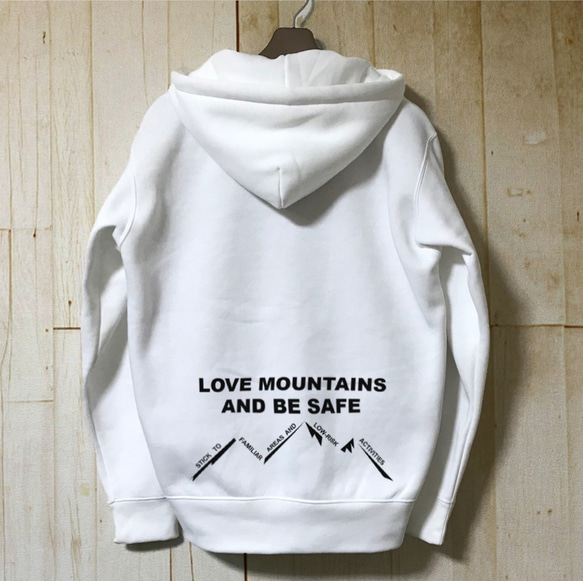 感染予防メッセージ プルオーバーパーカー / Love mountains