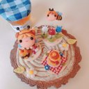 ＜チューリップ＞集めてかわいい♡シリーズ/くま・みつばち・ハチ・はちみつ・ホットケーキ・スイーツ・樹脂粘土・ミニチュア・コレクション・収集