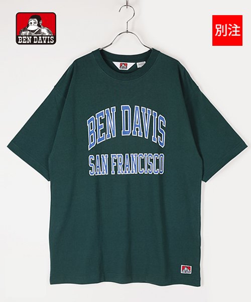 【別注】【BENDAVIS】 ベンデイビス カレッジプリント 半袖 Tシャツ