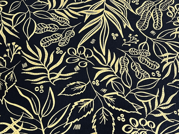 Create Joy Project 110cm x 50cmずつ切売 - Moody Bloom/Black+Gold