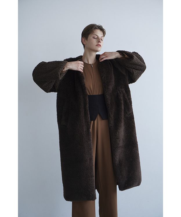 クラネ/MIX FUR COCOON COAT