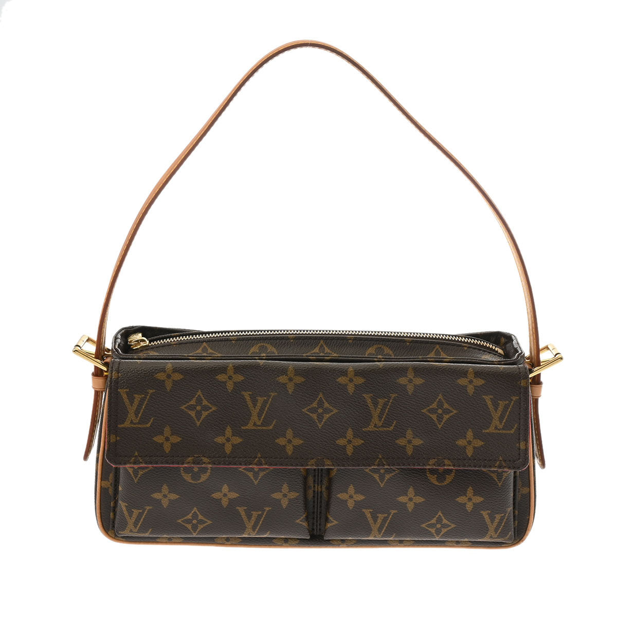 LOUIS VUITTON ルイヴィトン モノグラム ヴィバシテ MM セミショルダー ブラウン M51164 レディース モノグラムキャンバス ショルダーバッグ ABランク 中古 