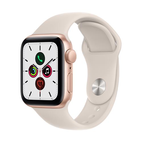 アップル(Apple) MKQX3J/A Apple Watch SE（GPS + Cellularモデル） 40mm ゴールドアルミニウムケースとスターライトスポーツバンド レギュラー