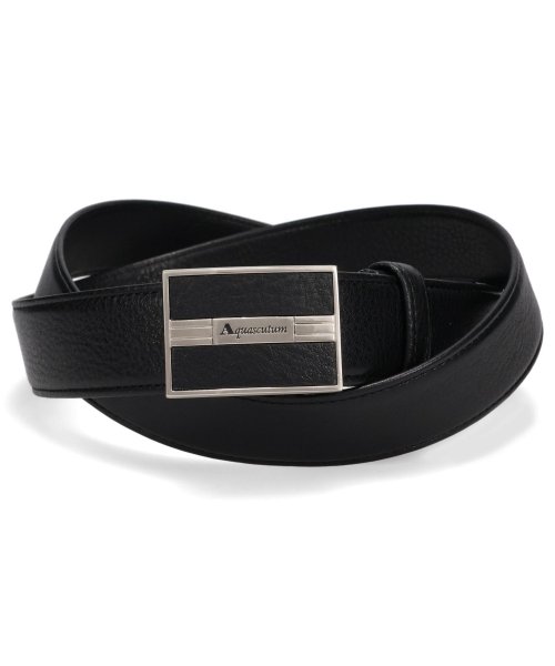 アクアスキュータム AQUASCUTUM ベルト レザーベルト メンズ 本革 日本製 LEATHER BELT ブラック ダーク ブラウン 黒 AQ－4100