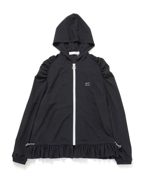 【BORDERS at BALCONY】UV＆速乾 裾ギャザーフーディー ZIP UP ブルゾン