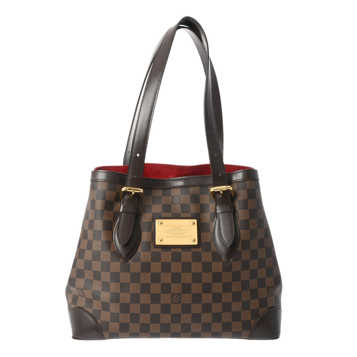 LOUIS VUITTON ルイヴィトン ダミエ ハムステッドMM ブラウン N51204 レディース ダミエキャンバス ハンドバッグ Bランク 中古 