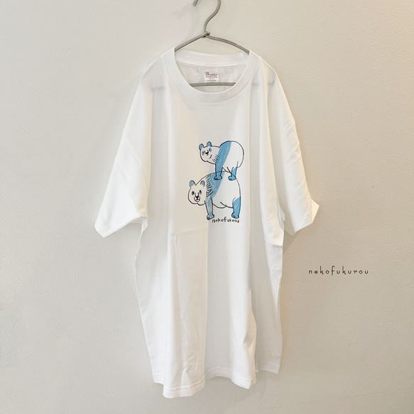 親子　パンダ　Tシャツ　ホワイト