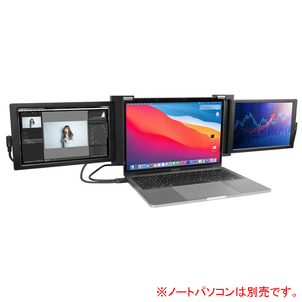 APEX 10．1型モバイル デュアルディスプレイ Aqual ブラック AXD101M