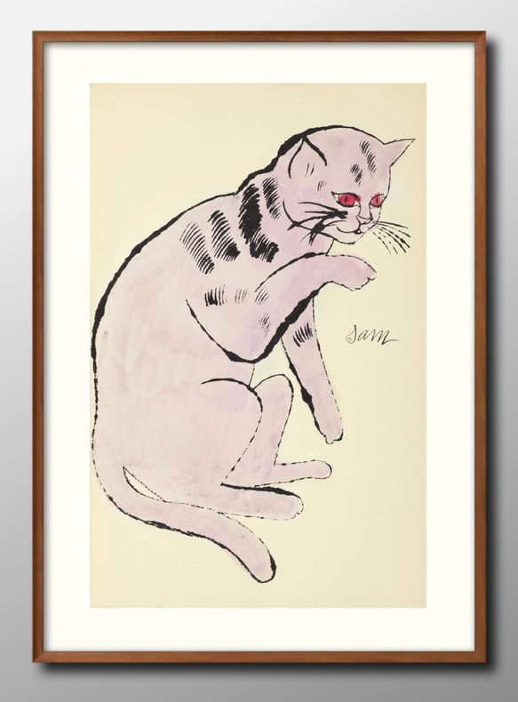 12960■ポスター　絵画　A3サイズ『猫　ネコ』アート　イラスト　デザイン　上級マット紙採用