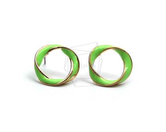 ERG-950-G【4個入り】エポキシラウンドピアス,Epoxy Round Earring Post